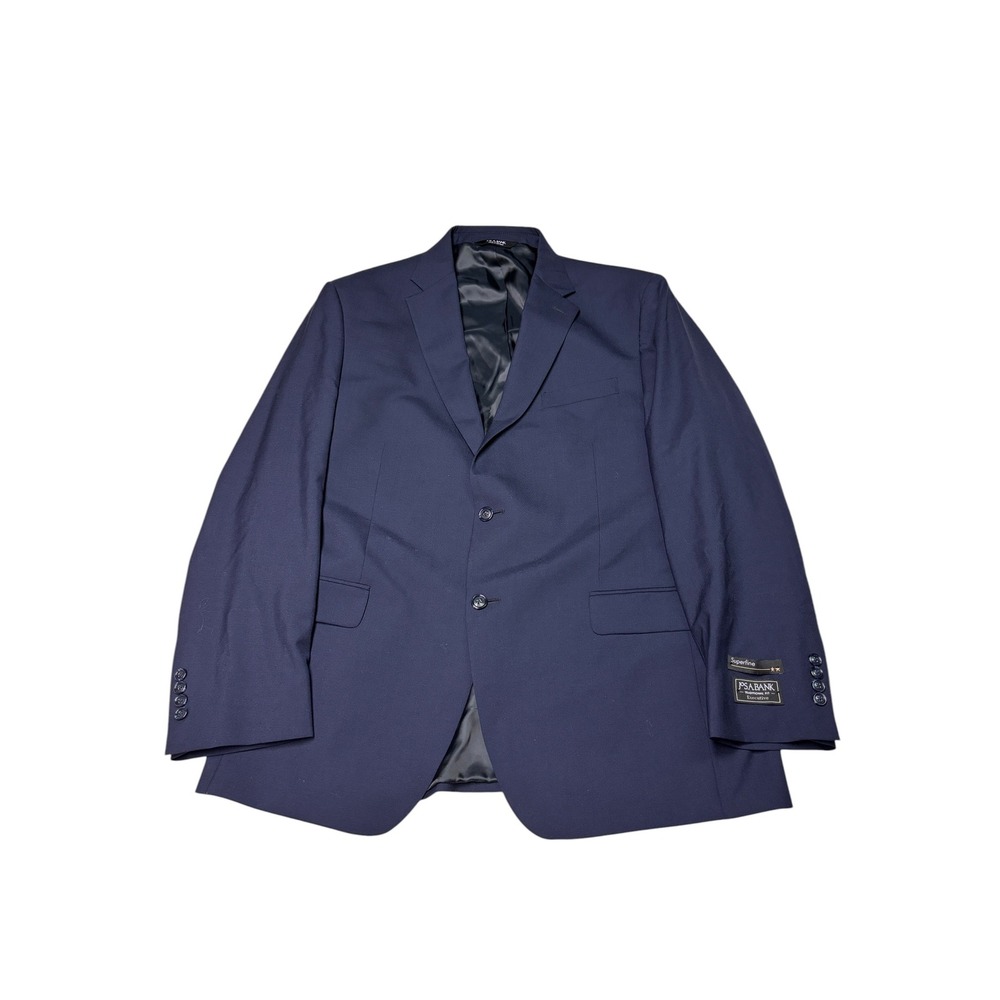 NWT Jos A Bank Executive Navy Blue 100% Wool Blazer Jacket 44L Waist Mens